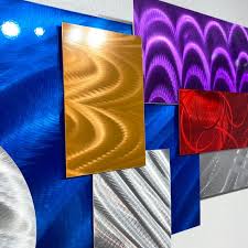 Multi Color Metal Wall Art Large