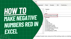 make negative numbers red in excel