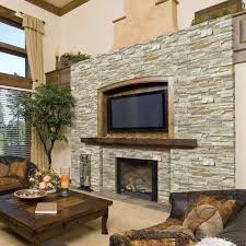 Diy Stacked Stone Fireplace Installation