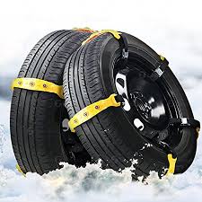 Zone Tech Car Snow Chains Strong Durable All Season Anti Skid Car Suv And Pick Up Tire Chains For Emergencies And Road Trip 10 Pieces