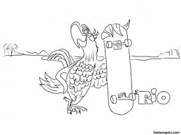 Here is a preview of their new adventures, with these drawings to print and color. Printable Cartoon Blu Rio Coloring Page Free Kids Coloring Pages Printable