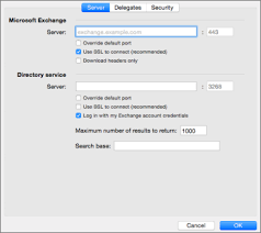 advanced exchange account settings for