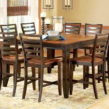 High chairs are convenient, and they help contain the mess that comes along with starting solids. Prime Abaco 54 Square Solid Acacia Wood Top Counter Height Leg Table Prime Brothers Furniture Pub Tables
