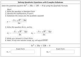 Solved Solving Quadratic Equations