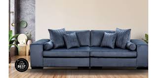 Alda 4 Seater Couch In Fabric Charcoal