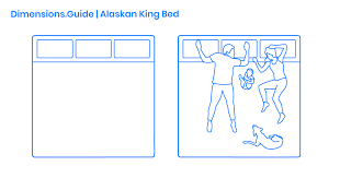alaskan king bed dimensions drawings