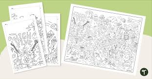 Large Coloring Poster