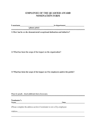An employee experience certificate is important to recognize the years of experience of an employee with an organization. Employee Of The Year Nomination Form Template Fill Online Printable Fillable Blank Pdffiller