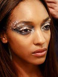 runway beauty trend glitter eye makeup