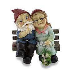 mr and mrs gnome couple happily