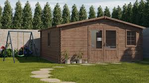 wooden garden house tool shed 25m2
