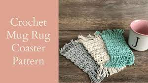 crochet mug rug coaster pattern video