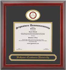 Maybe you would like to learn more about one of these? Amazon Com Signature Announcements Bethune Cookman University Bcu Graduate Graduation Diploma Frame With Sculpted Foil Seal Name Cherry 20 X 20 Home Kitchen