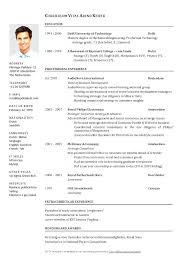 Word Job Resume Template Co Free Download A Curriculum Vitae Format