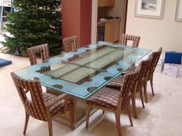 Glass Dinning Tables With Custom Etched