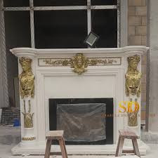 China French Marble Fireplace Mantel