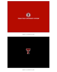 Presentation Templates Texas Tech University System