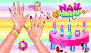 nail makeup doll makeup game for