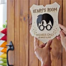harry potter themed bedroom door sign