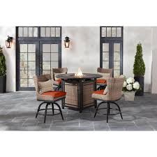 Brown Wicker Outdoor Patio High Dining