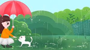 cat umbrella rain cute cartoon