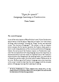 He has much in common with victor: Pdf Signs For Speech Language Learning In Frankenstein Maria Parrino Academia Edu