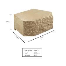 Tan Concrete Retaining Wall Block
