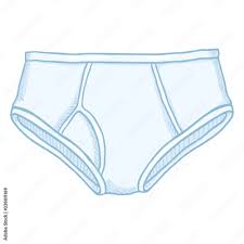 Vector Cartoon White Mens Underwear. Male Briefs. Stock Vector | Adobe Stock