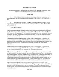 Barter Agreement | PDF