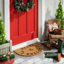 merry bright christmas doormat