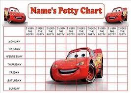 Potty Training Chart Printable Cars Personalised A4 Cars
