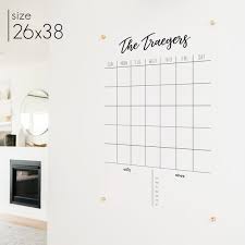 Dry Erase Acrylic Calendar Personalized