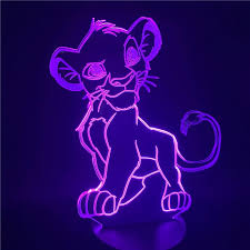 Cartoon Led Night Light Disney The Lion King Simba Led 3d Light Usb Colorful Novelty Bedroom Bedside Lamp For Kid Christmas Gift Led Night Lights Aliexpress