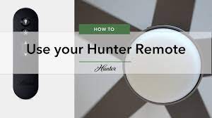 how to use your hunter ceiling fan