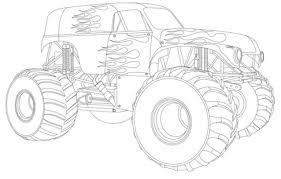 Monster truck sketch at paintingvalley com explore monster truck coloring pages printable colouring in picture color. Monster Truck Coloring Pages For Kids Drawing With Crayons