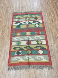 indian handmade wool jute rug doormat