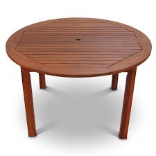 devon hardwood round dining table