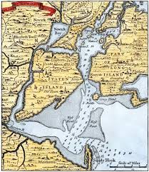 New York Harbor Chart 1733 Popples Map Of New York City