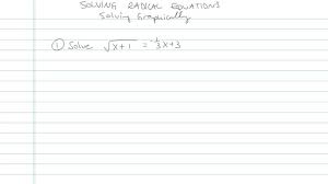 Solving Radical Equations Math S