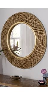 Gold Beaded Round Mirror Mirror Decor