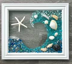 Beach Decor Sea Glass Art Bathroom Art