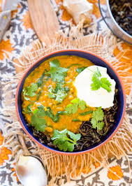 wild rice bowl with red lentil curry