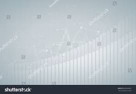 Abstract Financial Chart With Up Trend Line Graph Bar Chart