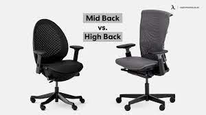 mid back vs high back office chair