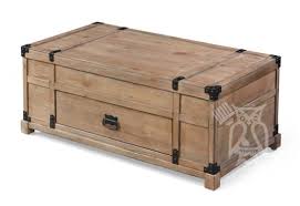 Acacia Wood Lift Top Coffee Table Trunk