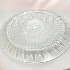 Large Round Glass Serving Tray Platter