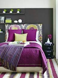 purple gray and yellow bedroom ideas