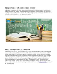 ppt importance of education essay