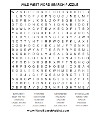 Your goal is to find the list of words hidden in the. Wild West Printable Word Search Puzzle Word Search Puzzles Printables Word Search Printables Free Printable Word Searches