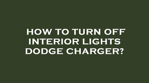 interior lights dodge charger